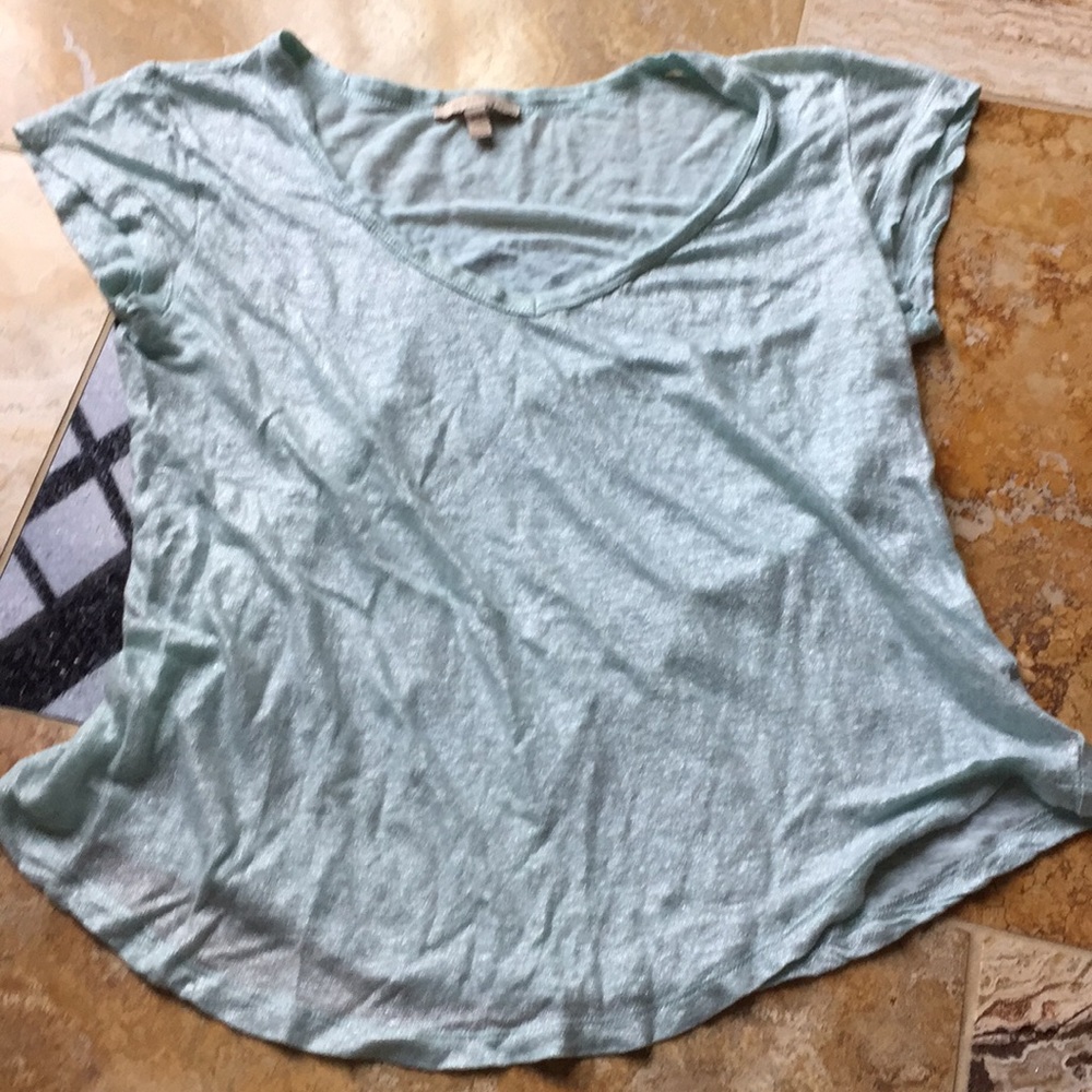 Bordeaux shortsleeve shimmer of mint/100% linen